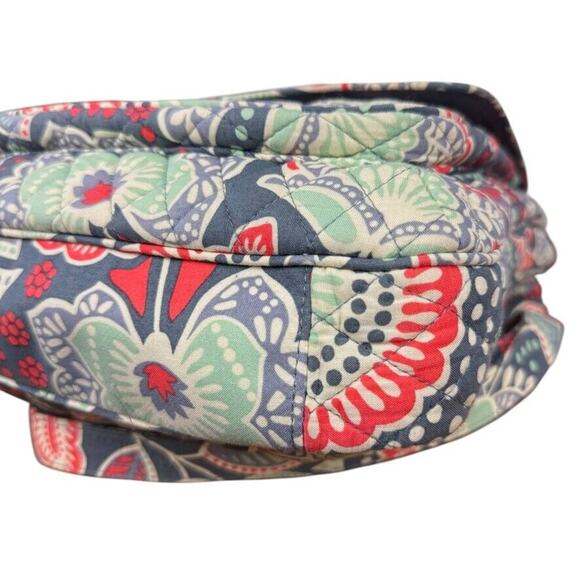 Vera Bradley Nomadic Floral Quilted Crossbody Purse Handbag Shoulder Bag Gray - Picture 11 of 16